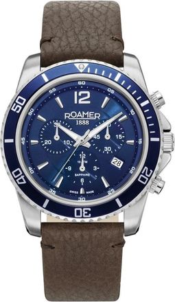 Roamer Nautic 100 - Heren - Horloges - Blauw - ONE Size - Leer - Accessoires