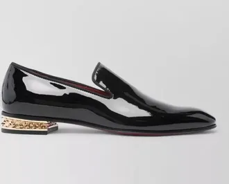 Christian Louboutin dandy rocks patent leather square toe loafers