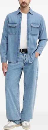 A|X Armani Exchange Jeans a gamba ampia con applicazione - Blu