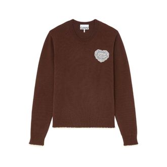 Ganni Donna, Maglie, Marrone, S, new