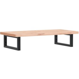 vidaXL Vidaxl - Estante De Lavabo De Pared De Acero Y Madera Maciza De Haya