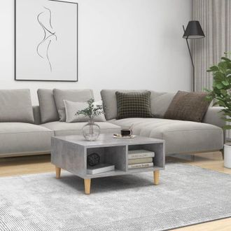vidaXL Tavolino da Salotto Grigio Cemento 60x60x30cm Legno Multistrato - Vidaxl