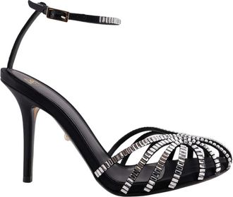 Alev&igrave; Diana 95 - Dames - Sandalen met hakken - Zwart - 40 EU - Satijn - Schoenen