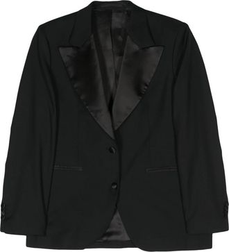Officine G&eacute;n&eacute;rale Zwarte Satijnen Jas - Dames - Blazers - Zwart - S - Satijn - Jassen