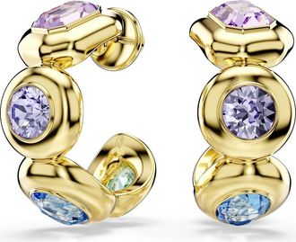 Swarovski Gema Crystal Hoop Earrings in Gold/Multi at Nordstrom