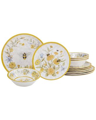 Certified International Bee Sweet 12Pc Melamine Dinnerware Set