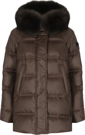 Peuterey Takan MQN 04 Bontjas - Dames - Dons jassen - Bruin - M - Polyester - Jassen