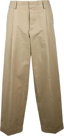 Dsquared2 Wide Trousers, female, Beige, Size: S Chino Trousers