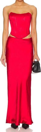 Superdown Calla Skirt Set In Red