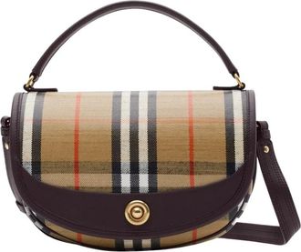 Burberry Tassen, Dames, Bruin, ONE Size, Katoen, Highlands Crossbody Bag