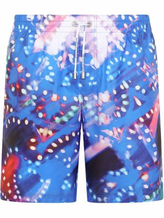 Dolce & Gabbana graphic-print swim shorts - men - Polyester/Polyamide/Elastane - 5 - Blue