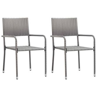 Berkfield Home Luxurious 3 Piece Garden Dining Set Poly Rattan Anthracite & Grey