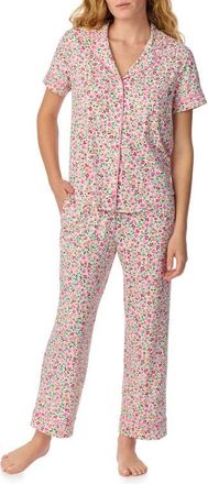 Kate Spade New York Piped Jersey Pajamas in Wht/ditsy at Nordstrom, Size X-Large