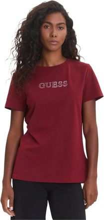 Guess Mujer, Camisetas, Rojo, Talla: S