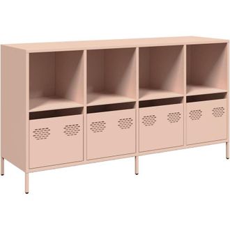 vidaXL Vidaxl - Aparador De Acero Laminado En Fr&iacute;o Rosa 135x39x73,5 Cm