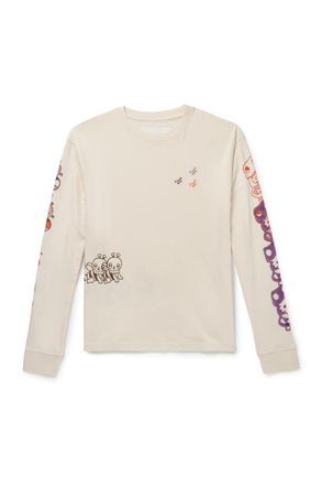 Story mfg. Grateful Logo-Print Organic Cotton-Jersey T-Shirt