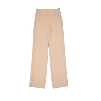 Emporio Armani Wide Trousers, female, Pink, XS, Classic High-Waist Trousers Women