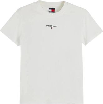 Tommy Hilfiger Basic T-shirt - Dames - T-shirts - Wit - XS - Katoen - Tops