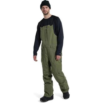 Burton Reserve Snow Bibs Mens Forest Moss Waterproof Straight Leg DSGL1003
