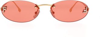 Fendi Bourdeaux Oval Ladies Sunglasses FE4075US 30S 54