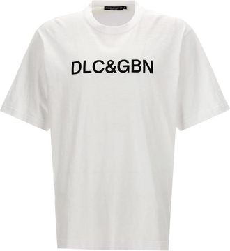Dolce & Gabbana White Logo Print T-shirt