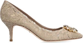 Dolce & Gabbana Beige Slip On Pumps