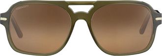Serengeti Eyewear Marco Polarized SS602003 Mens Sunglasses Green Size 57