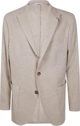 Boglioli Getextureerde Single-Breasted Blazer - Heren - Business blazers - Wit - 3XL - Wol - Kostuums