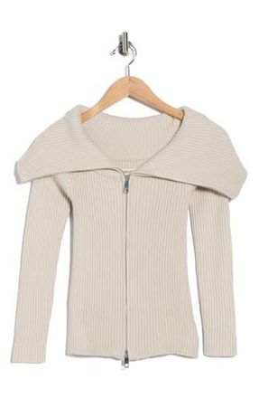 Blank NYC Cotton Blend Full Zip Cardigan in Crystal Clear at Nordstrom Rack, Size X-Small