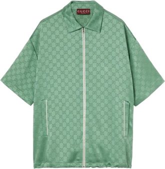 Gucci Dames, Blouses & Shirts, Groen, Maat: XS Zijde