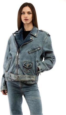 Moschino Denim Jacket - Dames - Spijkerjassen - Blauw - S - Denim - Jassen