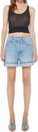 Mother Culotte Cuffed Shorts In Byob