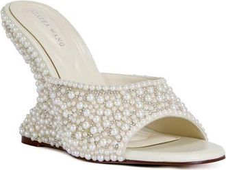 Azalea Wang Aaralyn Floating Heel Sandal in Ivory at Nordstrom, Size 8.5
