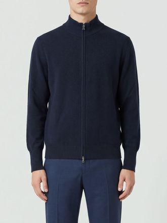 Ballantyne Cardigan in 100% cashmere con collo a lupetto e zip