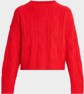 Sablyn Tristan Cable-Knit Cashmere Sweater