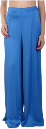 Marella Wijde Broeken - Dames - Wijde Broeken - Blauw - M - Broeken