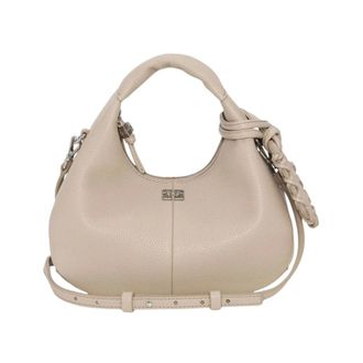 Ganni Tassen, Dames, Beige, ONE Size, Polyester, Hobo Mini