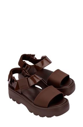Melissa Kick Off Platform Sandal in Brown at Nordstrom, Size 10