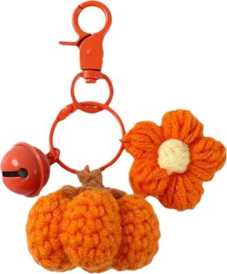 Generic Pumpkin Plush Toy, Pumpkin Keychain | Crochet Pumpkin Keychain,Knitted Small Bag Ornament,Crochet Backpack Pendant for Birthday Holiday, orange, Fare 