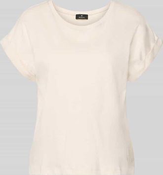 Monari T-Shirt mit fixiertem &Auml;rmelaufschlag in Offwhite, Gr&ouml;&szlig;e 34