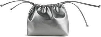 Mela Vegan Leather Pouch Clutch in Silver at Nordstrom Rack