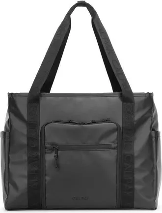 Calpak Terra 35L Water Resistant Zip Tote in Matte Obsidian at Nordstrom