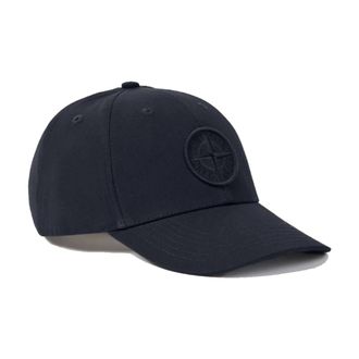 Stone Island Six-panel Cap - Heren - Petten - Zwart - ONE Size - Katoen - Accessoires