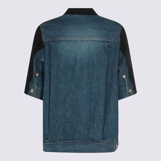 sacai Womens Sweaters Navy Blue _co Pl Plu