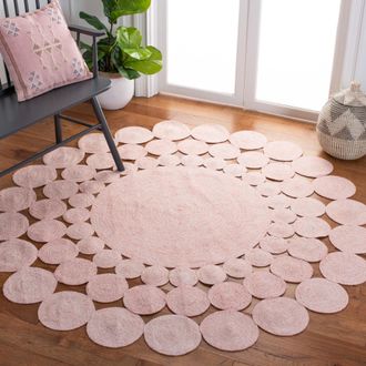 Safavieh Cape Cod Hand Made Area Rug, Pink Bohemian Style Non-Shedding