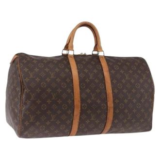 Louis Vuitton Pre-owned Keepall 55 Boston Bag - Dames - Pre-owned - Bruin - Maat: ONE Size Leer