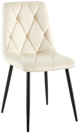 Clp Silla De Comedor Clairton Terciopelo Crema