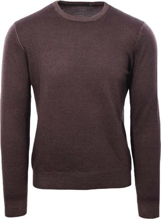 Paolo Fiorillo Neck Roll M/L - Heren - Ronde hals truien - Bruin - 3XL - Wol - Truien & Vesten