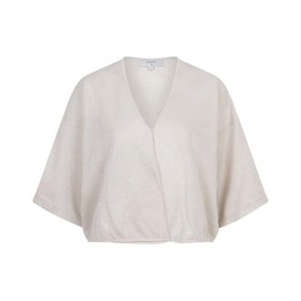Dante6 Metallic V-Neck Cardigan Butter Cream - Dames - Truien - Beige - Maat: L