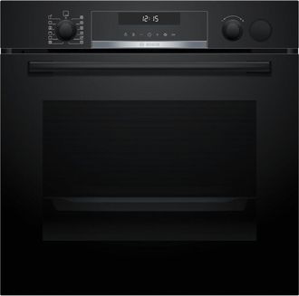 Bosch Serie 6, forno da incasso con supporto per il vapore, 60 x 60 cm, nero, HRG578CB7